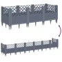 Jardinera con clavijas PP gris 123,5x43,5x43,5 cm de vidaXL, Maceteros y jardineras - Ref: Foro24-368019, Precio: 54,89 €, De...