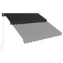 Toldo retráctil manual con LED gris antracita 300x250 cm de vidaXL, Toldos - Ref: Foro24-3051243, Precio: 277,90 €, Descuento: %