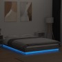 Estructura cama con luces LED madera gris Sonoma 140x200 cm de vidaXL, Camas y somieres - Ref: Foro24-3281103, Precio: 187,38...