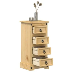 Mesita de noche Corona madera maciza de pino 35x32,5x74 cm de vidaXL, Mesitas de noche - Ref: Foro24-4005654, Precio: 88,55 €...