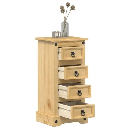 Mesita de noche Corona madera maciza de pino 35x32,5x74 cm de vidaXL, Mesitas de noche - Ref: Foro24-4005654, Precio: 88,55 €...