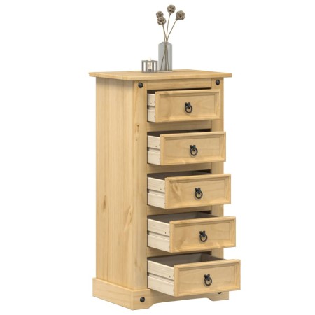 Mesita de noche Corona madera maciza de pino 53x39x103 cm de vidaXL, Mesitas de noche - Ref: Foro24-4005661, Precio: 131,19 €...