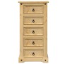 Mesita de noche Corona madera maciza de pino 53x39x103 cm de vidaXL, Mesitas de noche - Ref: Foro24-4005661, Precio: 131,19 €...