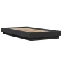 Estructura cama con luces LED madera ingeniería negro 90x190 cm de vidaXL, Camas y somieres - Ref: Foro24-3281148, Precio: 15...