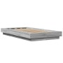 Estructura cama con luces LED madera gris Sonoma 100x200 cm de vidaXL, Camas y somieres - Ref: Foro24-3281117, Precio: 161,46...