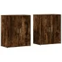 Aparador de madera de ingeniería 2 uds roble ahumado 60x31x70cm de vidaXL, Aparadores - Ref: Foro24-3276543, Precio: 113,18 €...