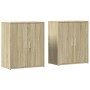 Aparador de madera de ingeniería 2 uds roble Sonoma 60x31x70 cm de vidaXL, Aparadores - Ref: Foro24-3276541, Precio: 117,96 €...