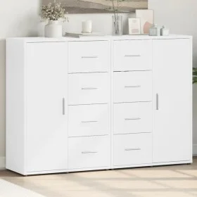 Aparadores 2 unidades madera de ingeniería blanco 60x31x84 cm de vidaXL, Aparadores - Ref: Foro24-3276588, Precio: 204,39 €, ...