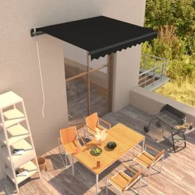 Toldo retráctil manual gris antracita 300x250 cm de vidaXL, Toldos - Ref: Foro24-3051237, Precio: 206,27 €, Descuento: %