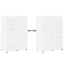 Aparadores 2 unidades madera de ingeniería blanco 60x31x84 cm de vidaXL, Aparadores - Ref: Foro24-3276588, Precio: 204,39 €, ...