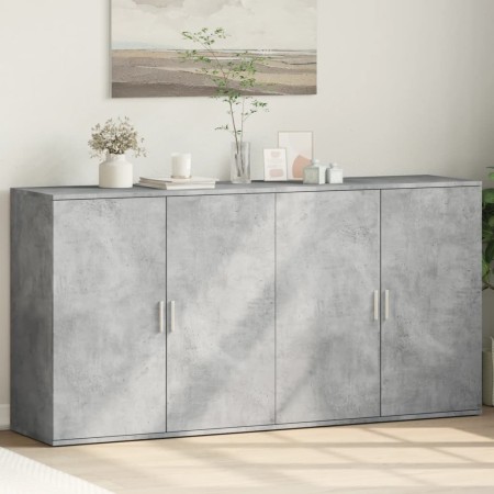 Aparadores 2 uds madera de ingeniería gris hormigón 79x38x80 cm de vidaXL, Aparadores - Ref: Foro24-3276605, Precio: 182,49 €...