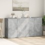 Aparadores 2 uds madera de ingeniería gris hormigón 79x38x80 cm de vidaXL, Aparadores - Ref: Foro24-3276605, Precio: 182,49 €...