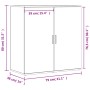 Aparadores 2 uds madera de ingeniería gris hormigón 79x38x80 cm de vidaXL, Aparadores - Ref: Foro24-3276605, Precio: 182,49 €...
