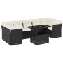 Set de sofás de jardín 8 piezas y cojines ratán sintético negro de vidaXL, Conjuntos de jardín - Ref: Foro24-3266396, Precio:...