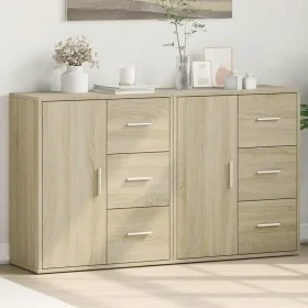 Aparador de madera de ingeniería 2 uds roble Sonoma 60x31x70 cm de vidaXL, Aparadores - Ref: Foro24-3276555, Precio: 158,98 €...
