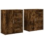 Aparador de madera de ingeniería 2 uds roble ahumado 60x31x70cm de vidaXL, Aparadores - Ref: Foro24-3276557, Precio: 158,69 €...