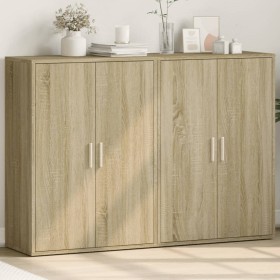 Aparadores 2 uds madera de ingeniería roble Sonoma 60x31x84 cm de vidaXL, Aparadores - Ref: Foro24-3276569, Precio: 142,33 €,...