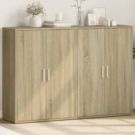 Aparadores 2 uds madera de ingeniería roble Sonoma 60x31x84 cm de vidaXL, Aparadores - Ref: Foro24-3276569, Precio: 140,08 €,...