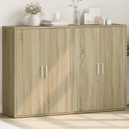 Aparadores 2 uds madera de ingeniería roble Sonoma 60x31x84 cm de vidaXL, Aparadores - Ref: Foro24-3276569, Precio: 142,33 €,...