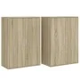 Aparadores 2 uds madera de ingeniería roble Sonoma 60x31x84 cm de vidaXL, Aparadores - Ref: Foro24-3276569, Precio: 140,08 €,...