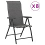 Sillas de jardín plegables 8 unidades ratán sintético gris de vidaXL, Sillas de jardín - Ref: Foro24-3270613, Precio: 560,82 ...