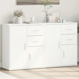 Aparador de madera de ingeniería 2 uds blanco 60x31x70 cm de vidaXL, Aparadores - Ref: Foro24-3276560, Precio: 181,73 €, Desc...