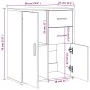 Aparador de madera de ingeniería 2 uds blanco 60x31x70 cm de vidaXL, Aparadores - Ref: Foro24-3276560, Precio: 181,73 €, Desc...