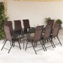 Sillas de jardín plegables 8 unidades ratán sintético marrón de vidaXL, Sillas de jardín - Ref: Foro24-3270611, Precio: 641,4...