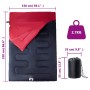 Saco de dormir doble y almohadas camping adultos 3-4 estaciones de vidaXL, Sacos de dormir - Ref: Foro24-94446, Precio: 61,30...