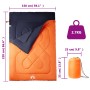 Saco de dormir doble y almohadas camping adultos 3-4 estaciones de vidaXL, Sacos de dormir - Ref: Foro24-94452, Precio: 60,69...