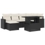 Set de sofás de jardín 7 pzas con cojines ratán sintético negro de vidaXL, Conjuntos de jardín - Ref: Foro24-3267416, Precio:...