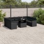 Set de sofás de jardín 10 pzas cojines ratán sintético negro de vidaXL, Conjuntos de jardín - Ref: Foro24-3267475, Precio: 66...