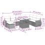 Set de sofás de jardín 8 piezas y cojines ratán sintético negro de vidaXL, Conjuntos de jardín - Ref: Foro24-3268726, Precio:...