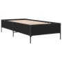 Estructura de cama madera de ingeniería y metal negra 90x190 cm de vidaXL, Camas y somieres - Ref: Foro24-844986, Precio: 77,...