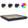 Estructura cama con luces LED madera ingeniería negro 200x200cm de vidaXL, Camas y somieres - Ref: Foro24-3281071, Precio: 21...