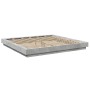 Estructura cama con luces LED madera gris hormigón 200x200 cm de vidaXL, Camas y somieres - Ref: Foro24-3281073, Precio: 218,...