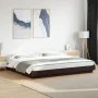 Bed frame with LED lights black engineered wood 180x200cm by vidaXL, Beds and slatted bases - Ref: Foro24-3281078, Price: 219...