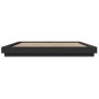 Estructura cama con luces LED madera ingeniería negro 180x200cm de vidaXL, Camas y somieres - Ref: Foro24-3281078, Precio: 22...