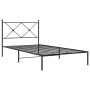 Estructura de cama con cabecero metal negro 100x200 cm de vidaXL, Camas y somieres - Ref: Foro24-376497, Precio: 73,70 €, Des...