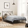 Estructura de cama con cabecero metal negro 100x200 cm de vidaXL, Camas y somieres - Ref: Foro24-376497, Precio: 73,70 €, Des...