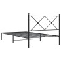 Estructura de cama con cabecero metal negro 100x200 cm de vidaXL, Camas y somieres - Ref: Foro24-376497, Precio: 73,70 €, Des...