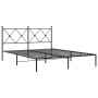 Estructura de cama con cabecero metal negro 150x200 cm de vidaXL, Camas y somieres - Ref: Foro24-376504, Precio: 116,98 €, De...
