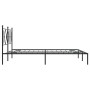 Estructura de cama con cabecero metal negro 150x200 cm de vidaXL, Camas y somieres - Ref: Foro24-376504, Precio: 116,98 €, De...