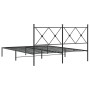 Estructura de cama con cabecero metal negro 150x200 cm de vidaXL, Camas y somieres - Ref: Foro24-376504, Precio: 116,98 €, De...