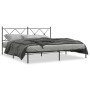 Estructura de cama con cabecero metal negro 180x200 cm de vidaXL, Camas y somieres - Ref: Foro24-376506, Precio: 126,82 €, De...