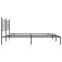 Estructura de cama con cabecero metal negro 180x200 cm de vidaXL, Camas y somieres - Ref: Foro24-376506, Precio: 126,82 €, De...