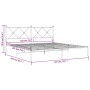 Estructura de cama con cabecero metal negro 180x200 cm de vidaXL, Camas y somieres - Ref: Foro24-376506, Precio: 126,82 €, De...