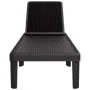 Black polypropylene lounger 159x57x83.5 cm by vidaXL, Loungers - Ref: Foro24-4008100, Price: 98,00 €, Discount: %