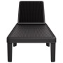 Tumbona de polipropileno negro 159x57x83,5 cm de vidaXL, Tumbonas - Ref: Foro24-4008100, Precio: 100,44 €, Descuento: %