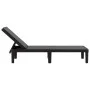 Black polypropylene lounger 159x57x83.5 cm by vidaXL, Loungers - Ref: Foro24-4008100, Price: 98,00 €, Discount: %